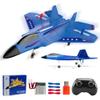 Blue RC Plane for Kids Upgrade F-22 Raptor Fighter RC Airplane Remote Control Airplane Toys 2.4 GHZ Smart 6-axis Gyro Stabilizer RTF RC Jet Aircraft Easy to Fly Outdoor Toy RC Glider for Beginners view 1