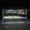 1/64 LED Garage Diorama Display Case, Double-Level Workshop Scene Display Box with Front Flip Door, Stackable Container-Style Model Car Display, Linkable Power System for Diecast Cars & Mini Figures view 3