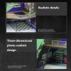 1/64 LED Garage Diorama Display Case, Double-Level Workshop Scene Display Box with Front Flip Door, Stackable Container-Style Model Car Display, Linkable Power System for Diecast Cars & Mini Figures view 4