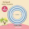 2PCS Floats for Adults Rings Striped Pool Float Large Swim Ring for Adults,34 Inch Classic Striped Teens Adult Inner Tubes Summer Beach Bachelorette Party (Blue Lollipop,2) view 2