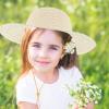 Baluue 2pcs Boy Girl Wheat Straw Sun Hat Blank Graffiti Craft Supplies for Boy Girl for Outdoor Activities Lightweight Comfortable for Beach Trips and Picnics view 4