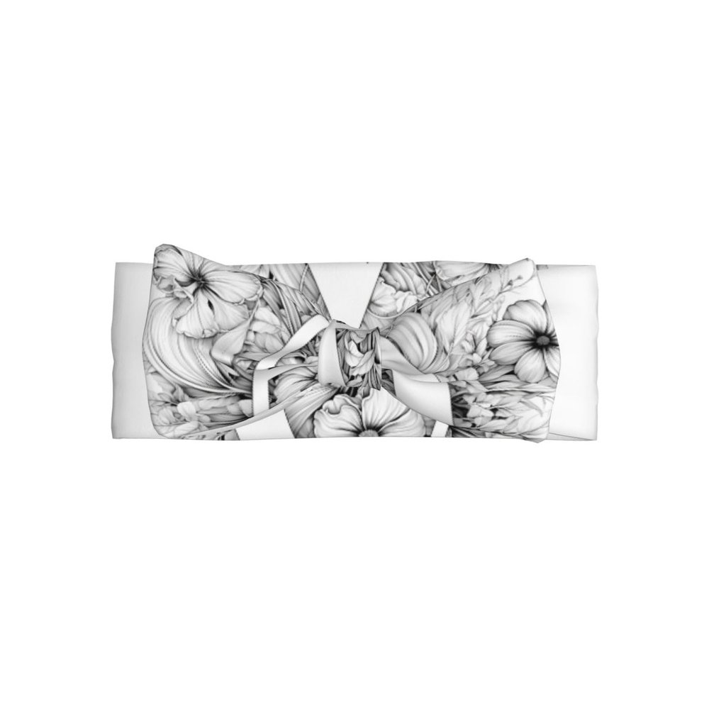 WZYCWB flowers and letters Pattern baby bow headband - Elastic and comfortable, suitable for photo shoots, parties, and daily wear