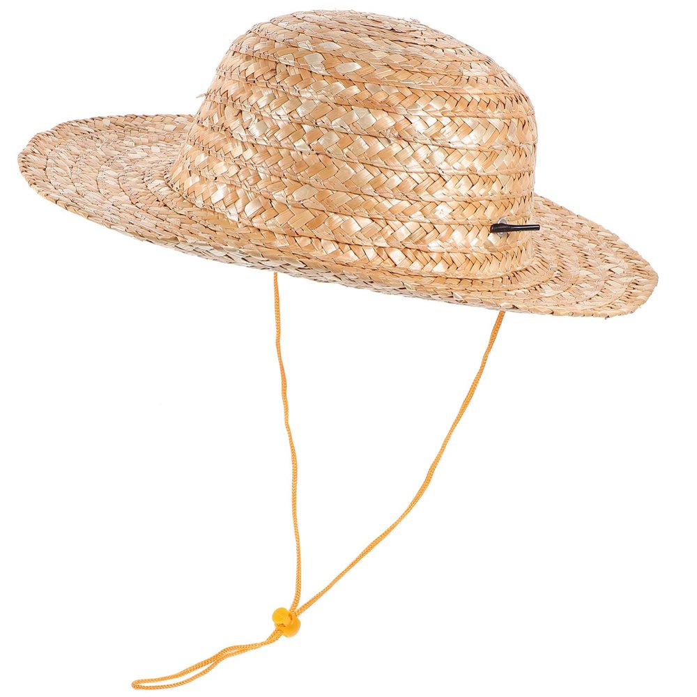 Baluue , Childrens Hat, Cosplay Strawhats with String Summer Beach Hats for Boys and Girls Khaki