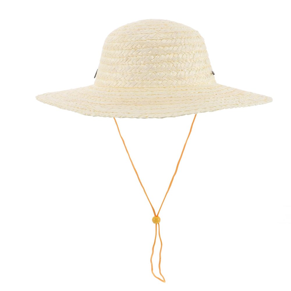 Baluue Sun Hat for Boys and Girls Outdoor Beach Uv Shield Adjustable Chin Strap Toddler Childrens Straw Craft Hat Beige