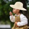 Baluue Sun Hat for Boys and Girls Outdoor Beach Uv Shield Adjustable Chin Strap Toddler Childrens Straw Craft Hat Beige view 3