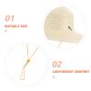 Baluue 4pcs Small Wheat Straw Hat for Boy Girl Crafting Sun Hat for Outdoor Beach Activities Blank Canvas for Painting and Graffiti for Boy Girl Fun view 2