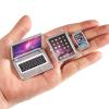 1:12 1:6 Scale Dollhouse Decor Accessories Laptop, Miniature Laptop Tablet Smart Phone Stuff Doll House Mini Play Set Accessories (Silver) view 1
