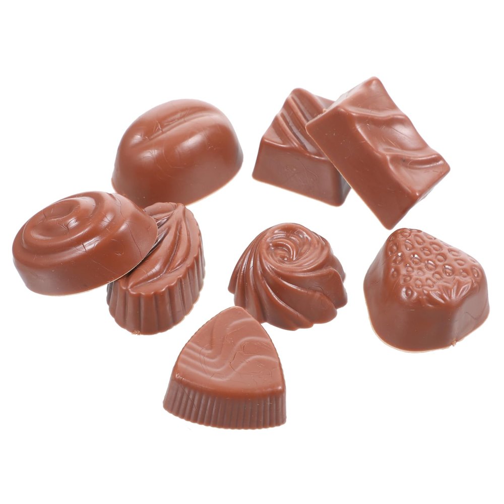 BESPORTBLE 8pcs Simulated Chocolate Model Realistic Decorative Fake Desktop Display Props for Boys and Girls