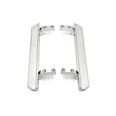 1/10 RC Car Upgrade Parts Accessories 104006 104010 104020 104026 Metal RC Rock Sliders Side Pedal Decoration(Silver)