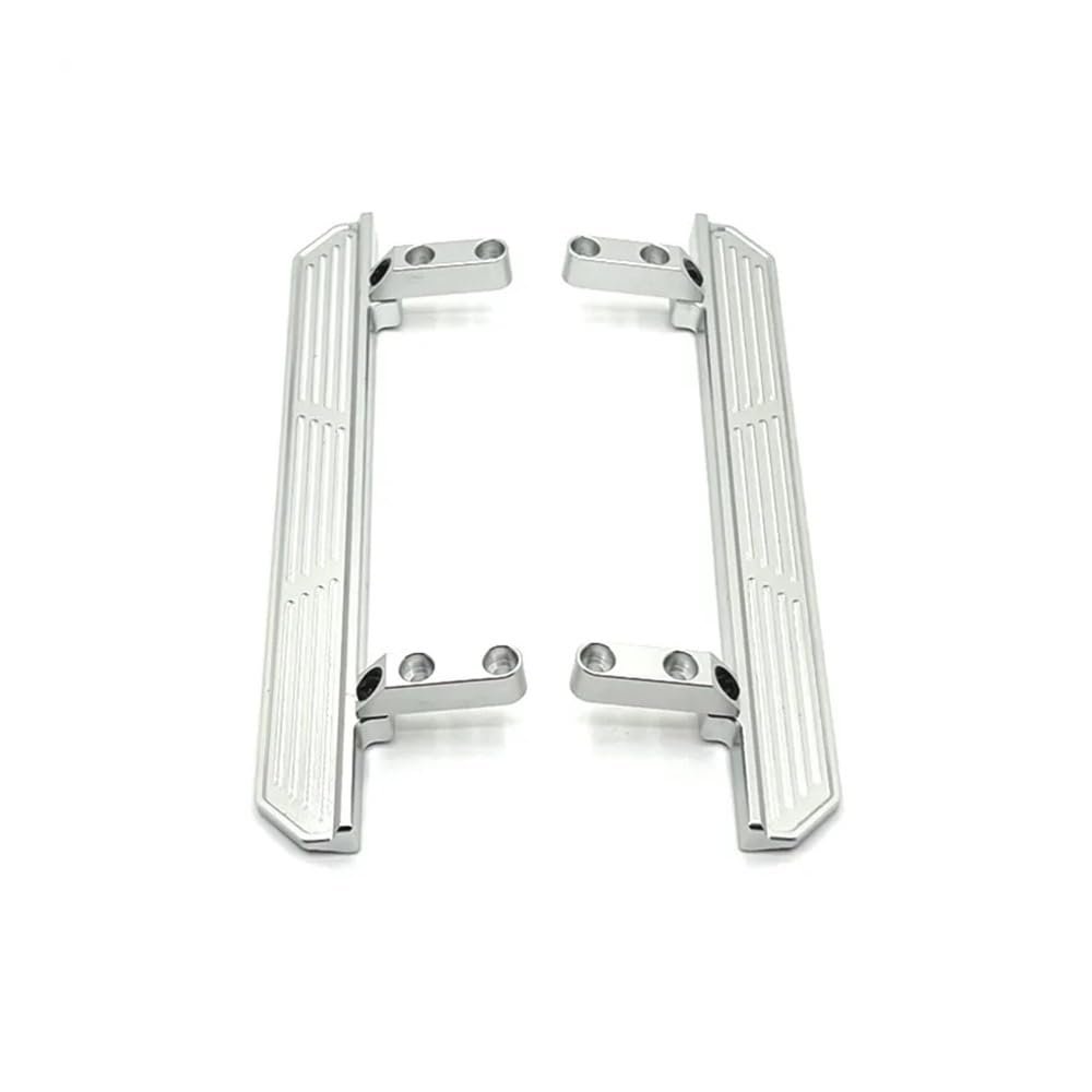 1/10 RC Car Upgrade Parts Accessories 104006 104010 104020 104026 Metal RC Rock Sliders Side Pedal Decoration(Silver)