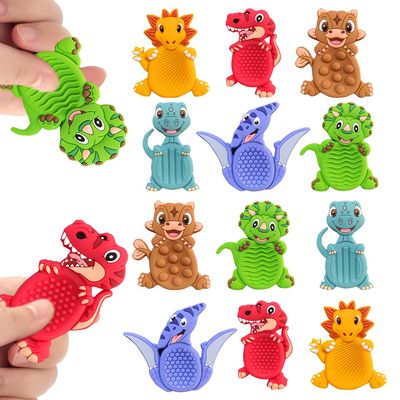 12Pack Dinosaur Sensory Fidget Stress Toys for Kids Classroom, Autism Calming Special Education Must Haves Travel Essentials, Valentine's Day Cards Gifts for Party Favors Class Birthday 3 5 7 Boy Girl
