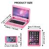 1/12 Dollhouse Furniture Decor Laptop Accessories, 1/6 Scale Minature Tablet Smart Phone Mini Stuff Doll House Furniture Play Set Accessories 3 Pcs (Pink) view 4