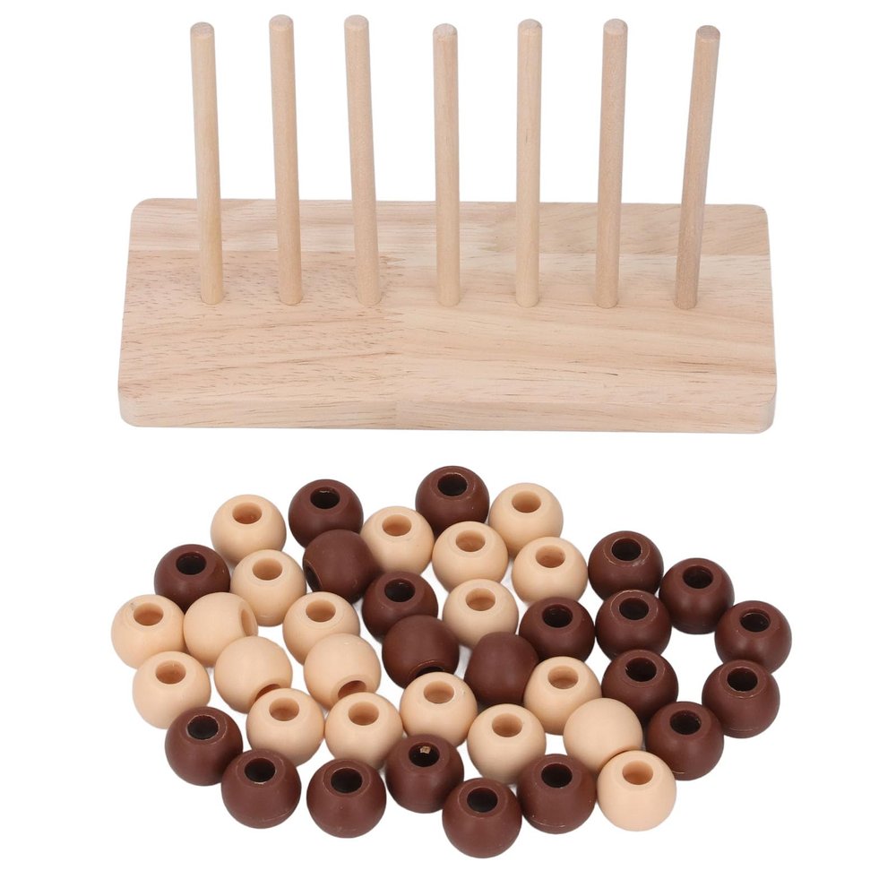 Beaded 3D Table Game Chess Toy 4 Connect Chess Toy Early Educatioal Puzzle Interactive Two Player Chess Toy for Family Gatherings Parties