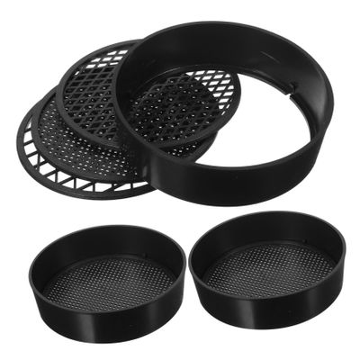 HEMOTON 3sets Gardening Mesh Sieve Set Sifting Pans Meshes for Gravel Sifting and Soil Separation