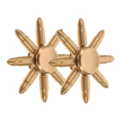VICASKY 2Pcs Copper Gyroscope Creative Arm Metal Gyro Spinning Top for Relief Fun Tabletop Plaything Present for Adults and Students