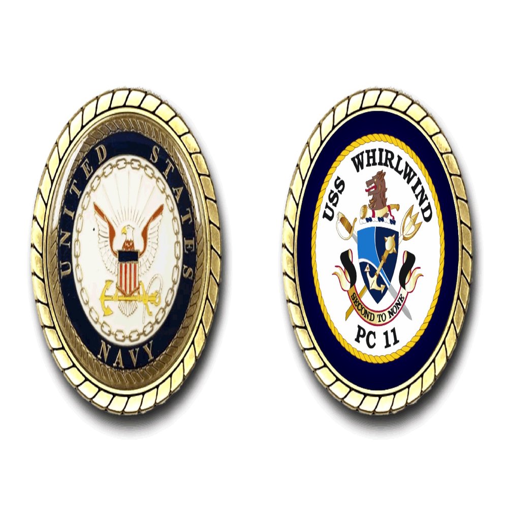 USS Whirlwind PC-11 Crest Challenge Coin
