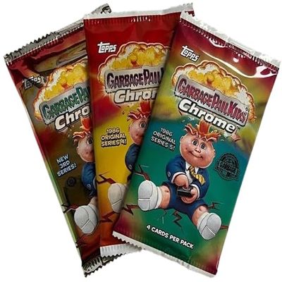 3 FOIL Packs Topps GPK Garbage Pail Kids Chrome Series 3 4 5 Trading Card Set