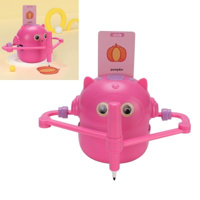 Drawing Robot for Kids with 100 Cards and 2Pcs Pen, Voice Interactive Educational , Suitable for Ages 3+