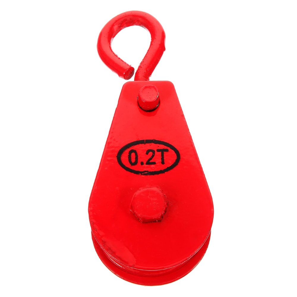 Alipis Lifting Pulley Wall Mount Pulleys Block Steel Cable Pulley Cable Rollers Pulley Wheel Heavy Wire Small Pulley Galvanized Garage Hoist Material Power Cable Pulley A3 Steel Red