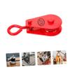 Alipis Lifting Pulley Wall Mount Pulleys Block Steel Cable Pulley Cable Rollers Pulley Wheel Heavy Wire Small Pulley Galvanized Garage Hoist Material Power Cable Pulley A3 Steel Red view 3