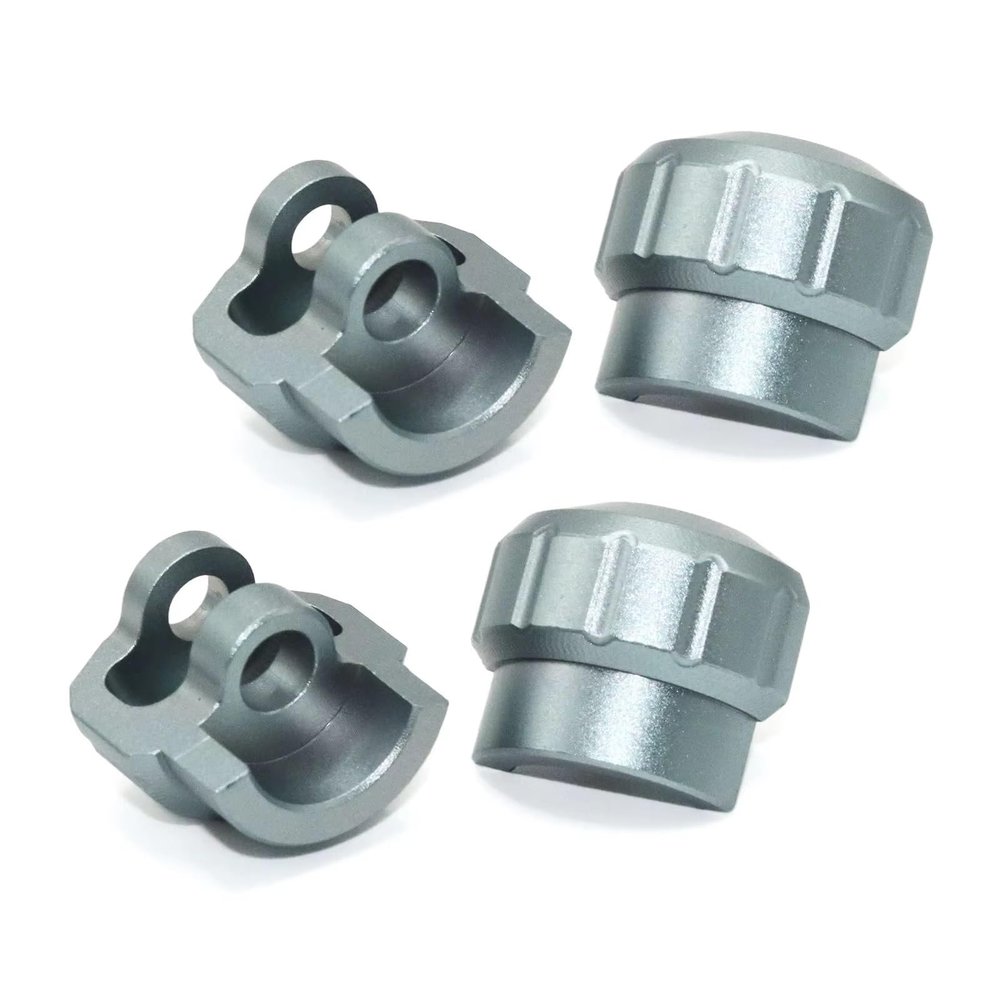 RC Car Upgrade Parts for Arrma 1/7 1/8 4pcs Metal Shock Cap Protector Shock Absorber Protection Cover AR330492 RC Car Upgrade Parts Accessories(Gray)