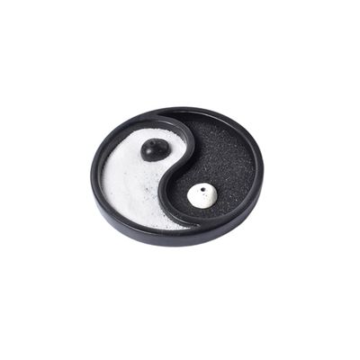 ABOOFAN Yin and Yang Trigram Sand Table Resin Crafts Black Decorative Household Ornament for Home and Office Housewarmings Birthdays and Anniversaries