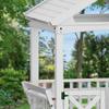 ZeHuoGe Outdoor Wooden Playhouse with Bench and Door, Outdoor Play Hut with Bench view 4
