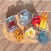 1:6 Scale Dollhouse Miniature mini Simulation Food Container,Storage Box,Fruit Salad Box Model,bjdob11blythegsc Kitchen Accessories (Pink) view 4