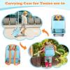 RZYLKA 2-in-1 Rolling Backpack for Toniebox 1 & 2, Blue Travel Carrying Case for Boys with Wheels Organizer Storage Bag, Holds for Toniebox, 30+ Tonies Characters, Headphones & Charger view 2