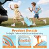 RZYLKA 2-in-1 Rolling Backpack for Toniebox 1 & 2, Blue Travel Carrying Case for Boys with Wheels Organizer Storage Bag, Holds for Toniebox, 30+ Tonies Characters, Headphones & Charger view 4