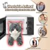 2Pcs Cat Stuffed Animals, Microwavable Stuffed Animal Adorable Fluffy Tabby Cat Plush for Warmth, Heatable Coolable Lavender Scent Cat Plush Toys, Cute Soft Cat Plushies for Kids Adults Girl Boy Gifts view 3