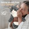 2Pcs Cat Stuffed Animals, Microwavable Stuffed Animal Adorable Fluffy Tabby Cat Plush for Warmth, Heatable Coolable Lavender Scent Cat Plush Toys, Cute Soft Cat Plushies for Kids Adults Girl Boy Gifts view 4