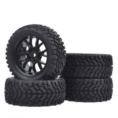 1/10 Rally Tires 12mm Hex Wheels Foam Inserts for Tamiya Wltoys HPI Traxxas Kyosho RC On Road Racing Car 1/16 Tyre(6600051A)