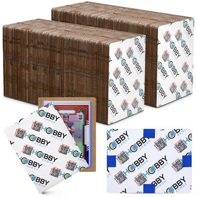 200 Pack Trading Card Shipping Protector by Hobby Armor, 3.5" x 4.5" with Rounded Corners, Vibrant Multi-Color Card Protector to Guard Cards From Dings, Premium Lightweight Cardboard Shipping Supplies