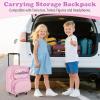 RZYLKA 2-in-1 Rolling Backpack for Toniebox 1&2, Pink Travel Carrying Case for Girls with Wheels Organizer Storage Bag, Holds for Toniebox, 30+ Tonies Characters, Headphones & Charger view 4