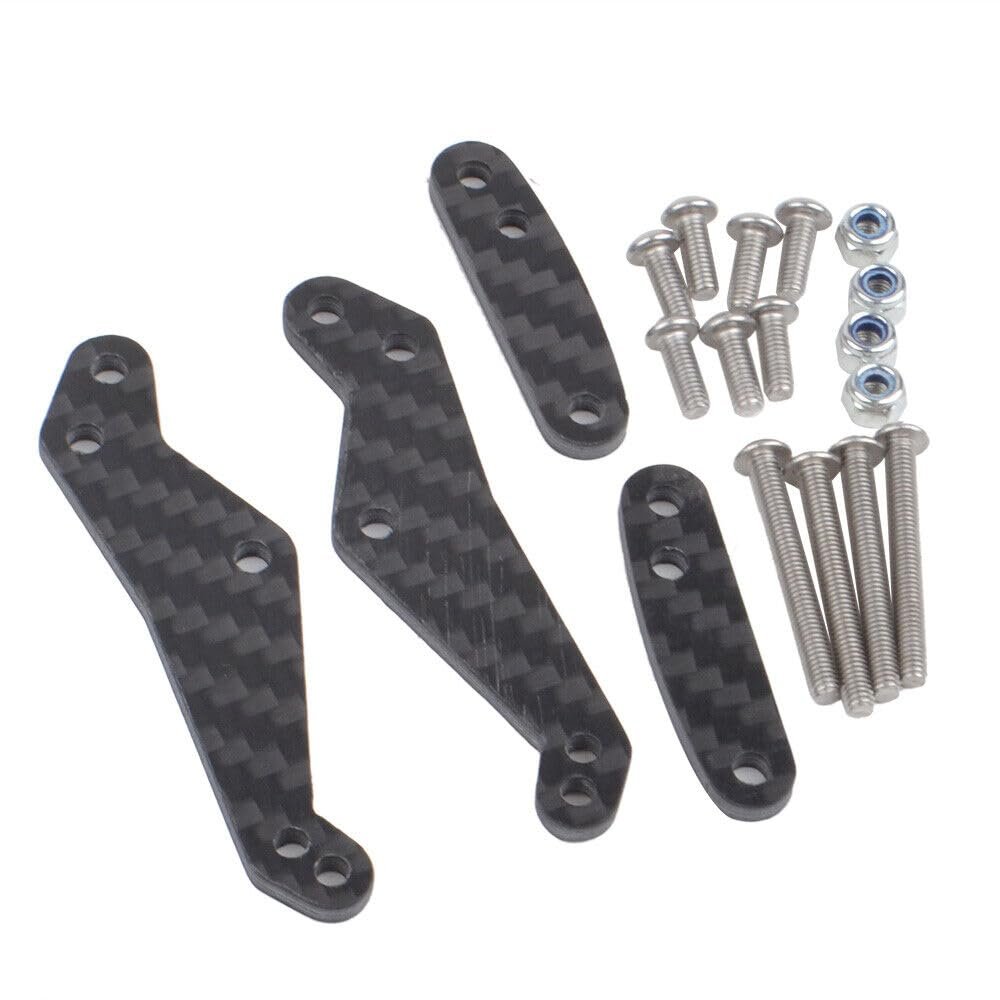 Carbon Fibre Rear Shock Plate for 1/10 Tamiya Monster Beetle Frog Blackfoot Chassis Upgrade Accessories