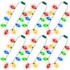 Blowata 100PCS Christmas Necklace, 3 Glow Modes Christmas Accessories with 9 Bulbs, Ugly Sweater Lights Necklaces for Light up Xmas Decorations Xmas Supplies New Year Ugly Sweater Family Party Decor view 1