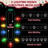 Blowata 100PCS Christmas Necklace, 3 Glow Modes Christmas Accessories with 9 Bulbs, Ugly Sweater Lights Necklaces for Light up Xmas Decorations Xmas Supplies New Year Ugly Sweater Family Party Decor view 2