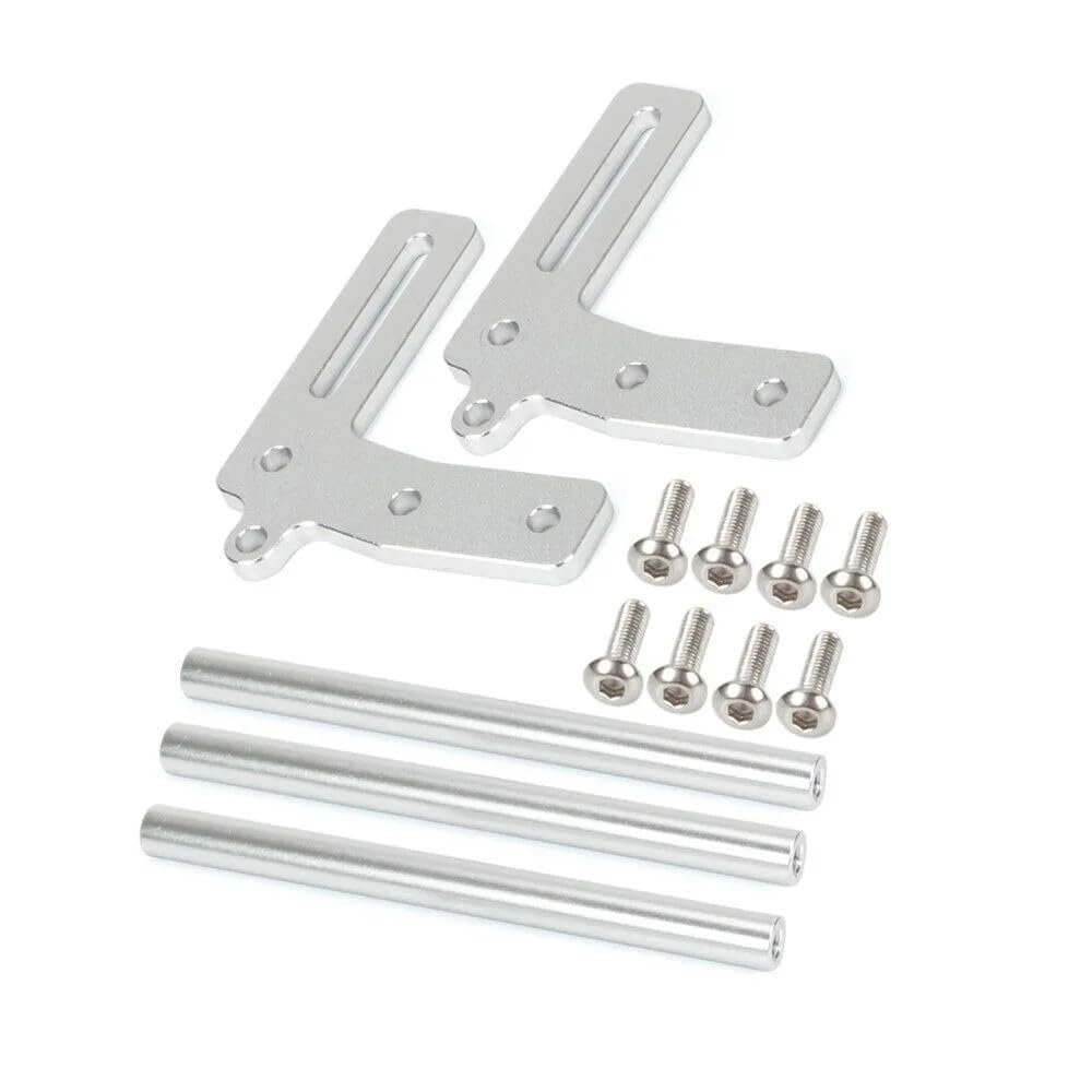 Aluminum Front Bumper Bull Bars for 1/10 RC Crawler Traxxas TRX4 Axial SCX10 II 90046 Redcat Tamiya Buggy Truck Car(Silver)