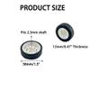 8PCS Toy Car Wheel RC Car Rubber Tire Wheel with Metal Shaft Axles for RC Car Truck Robot DIY Model Car Building Parts (2.5x38mm) view 3