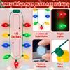 Blowata 30Pcs Christmas Necklace, 40 In Light Up Christmas Necklaces, Colorful 9 Bulbs Xmas Bulb Necklace Bulk, 3 Glow Modes Party Favors for Ugly Sweater Xmas New Year Party Supplies Accessories view 2