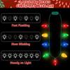Blowata 16Pcs Light Up Christmas Necklace, 3 Glow Modes Christmas Necklaces Bulk, 9 Bulbs Xmas Lights Necklace for Ugly Sweater Christmas Accessories New Year Eve Party Favor Xmas Festival Supplies view 3
