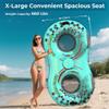 2-Person Inflatable River Tube, Heavy Duty Tube Float for River Pool Lake Beach w/Built-in Cooler & Cup Holders, Ergonomic Backrest, Durable Handles & Grab Rope, 660lb Weight Capacity view 2
