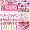 Winrayk 124Pcs Cowgirl Party Favors Hot Pink Birthday Supplies for Girls, Gift Bags Straws Silicone Wristband Mini Hat Keychain Tattoo Sticker, Hot Pink Rodeo Horse Disco Cowgirl Party Favors Supplies view 1