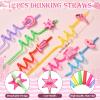 Winrayk 124Pcs Cowgirl Party Favors Hot Pink Birthday Supplies for Girls, Gift Bags Straws Silicone Wristband Mini Hat Keychain Tattoo Sticker, Hot Pink Rodeo Horse Disco Cowgirl Party Favors Supplies view 3