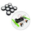 8PCS Toy Car Wheel RC Car Rubber Tire Wheel with Metal Shaft Axles for RC Car Truck Robot DIY Model Car Building Parts (2x25mm) view 2