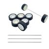 8PCS Toy Car Wheel RC Car Rubber Tire Wheel with Metal Shaft Axles for RC Car Truck Robot DIY Model Car Building Parts (2x32mm) view 1