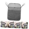 Abaodam 2pcs Baby Stroller Hanging Bags Organizer Linen Fabric Storage Pouches for Infant Travel Mesh Pocket Design for Easy Access view 4