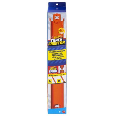 Hot Wheels Creator Pack with 3 Feet of Speed Snap Straight Track: 2 12 Inch Molded Pieces, 1 12 Flex & 2 Adapters