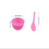 CGECGE ZHUUO DIY Slime Making Tools 5Sets Deep Pink PP Plastic Glue Mixing Bowls with 5Sets Glue Mixing Spoons for Funny Craft Making Arts view 2